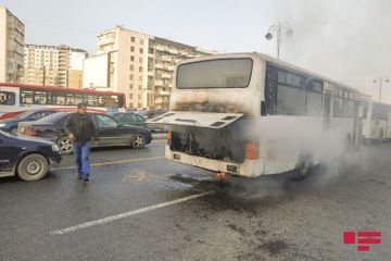 БТА распространило сообщение в связи с пожаром в автобусе – ФОТО