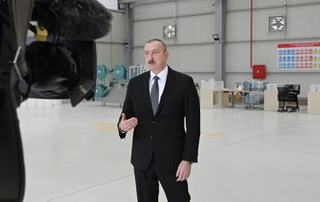 Президент Ильхам Алиев принял участие в открытии предприятия по производству медицинских масок - ОБНОВЛЕНО