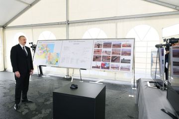 Президент Ильхам Алиев принял участие в открытии магистрального газопровода, проведенного в Сумгайыт - ОБНОВЛЕНО