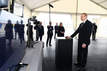 Президент Ильхам Алиев принял участие в открытии магистрального газопровода, проведенного в Сумгайыт - ОБНОВЛЕНО
