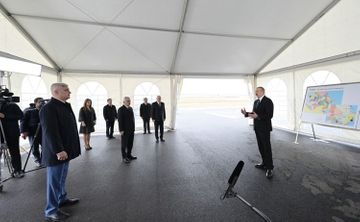 Президент Ильхам Алиев принял участие в открытии магистрального газопровода, проведенного в Сумгайыт - ОБНОВЛЕНО