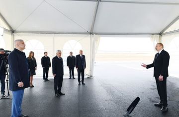 Президент Ильхам Алиев принял участие в открытии магистрального газопровода, проведенного в Сумгайыт - ОБНОВЛЕНО