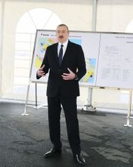 Президент Ильхам Алиев принял участие в открытии магистрального газопровода, проведенного в Сумгайыт - ОБНОВЛЕНО