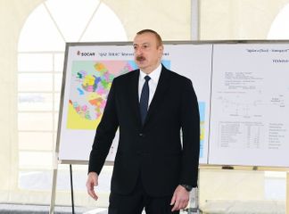 Президент Ильхам Алиев принял участие в открытии магистрального газопровода, проведенного в Сумгайыт - ОБНОВЛЕНО