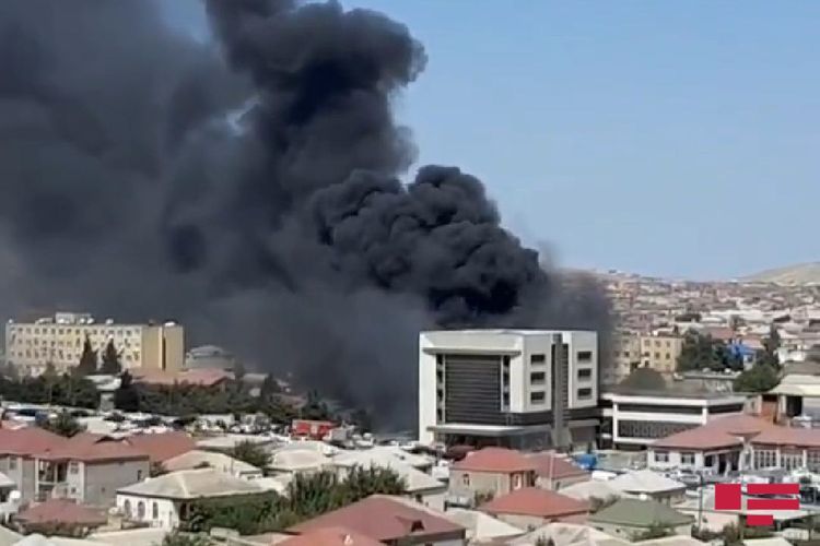 В Хырдалане произошел пожар - ВИДЕО - ОБНОВЛЕНО