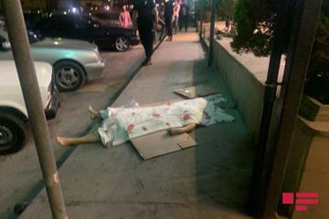 В Баку женщина выпала с 11-го этажа - ФОТО - ВИДЕО