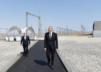 Президент Ильхам Алиев ознакомился со строительством электрической подстанции «Гобу» - ОБНОВЛЕНО-1