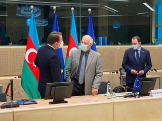 Джейхун Байрамов принял участие в заседании Совета сотрудничества Азербайджан-ЕС - ФОТО