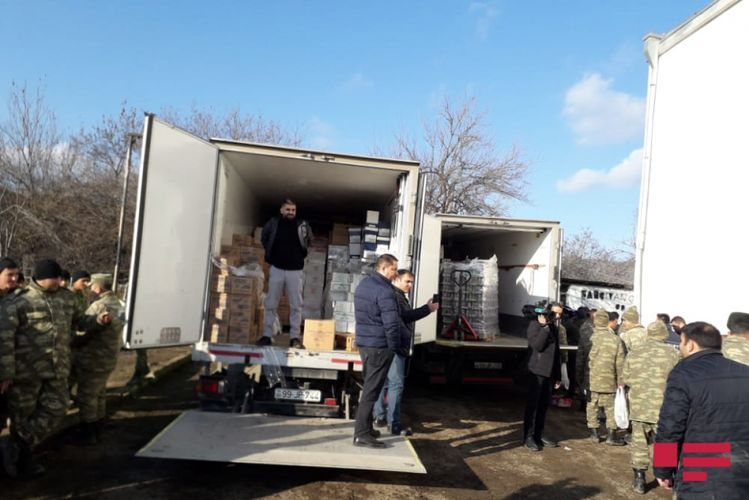 Проходящим службу в Агдаме солдатам и офицерам доставлены посылки с продуктами питания, средствами личной гигиены - ФОТО
