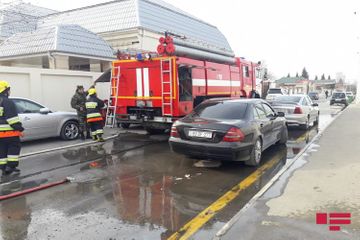 В Газахе сгорел автомобиль