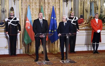 Президенты Азербайджана и Италии выступили с заявлениями для печати - ОБНОВЛЕНО