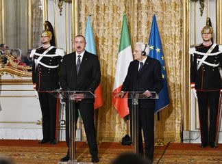 Президенты Азербайджана и Италии выступили с заявлениями для печати - ОБНОВЛЕНО