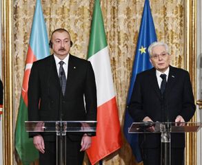 Президенты Азербайджана и Италии выступили с заявлениями для печати - ОБНОВЛЕНО