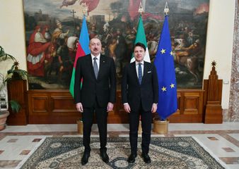 Президент Ильхам Алиев встретился с председателем Совета министров Италии  - ФОТО