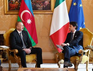 Президент Ильхам Алиев встретился с председателем Совета министров Италии  - ФОТО