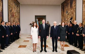 В Риме состоялась церемония официального приветствия президента Азербайджана