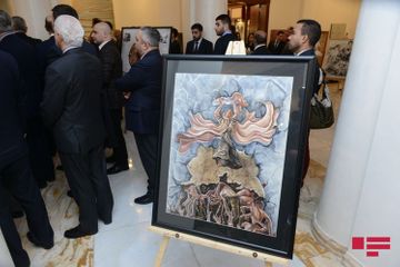 В МИД по случаю 28-й годовщины Ходжалинского геноцида организована выставка картин