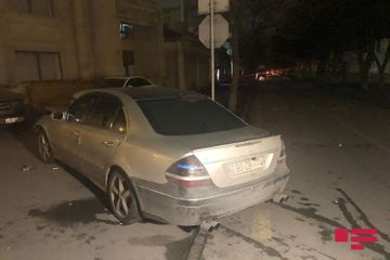 В Баку столкнулись 2 автомобиля, есть пострадавший - ФОТО - ВИДЕО
