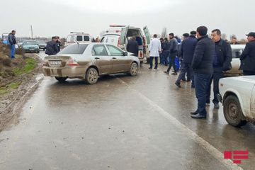 В Саатлы столкнулись два автомобиля, 1 человек скончался, 3 получили травмы - ОБНОВЛЕНО