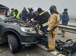 В России на трассе «Дон» столкнулись 34 автомобиля, есть погибшие и раненые  - ФОТО