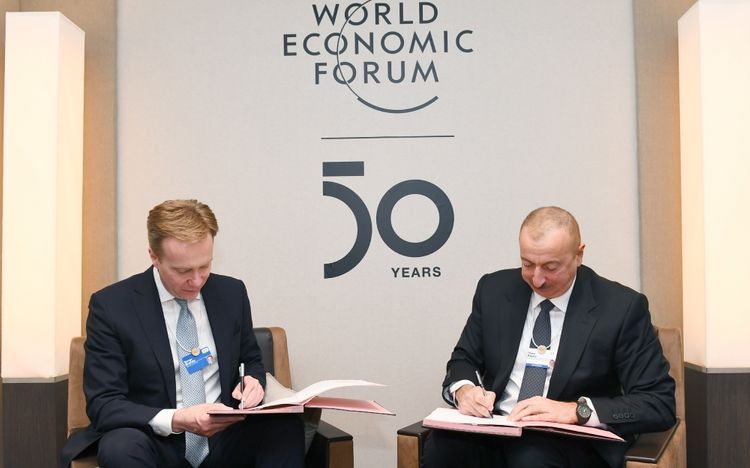 Подписан протокол о намерениях относительно создания в Азербайджане регионального центра Всемирного экономического форума