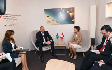 Президент Ильхам Алиев встретился с президентом Швейцарии - ОБНОВЛЕНО