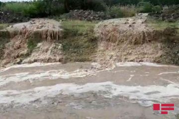 В Гяндже из-за ливня жилые дома, приусадебные участки затопило водой – ФОТО 