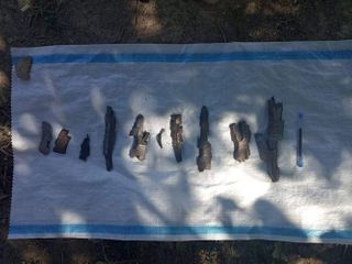 На приусадебном участке в Товузе обнаружены фрагменты армянского артиллерийского снаряда