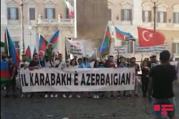 Очередная акция протеста против провокации Армении прошла в Риме  - ФОТО - ВИДЕО