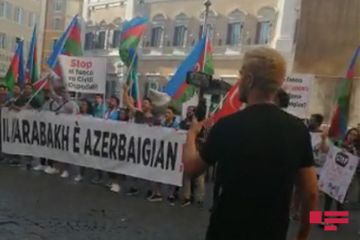 Очередная акция протеста против провокации Армении прошла в Риме  - ФОТО - ВИДЕО