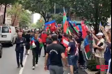В Нью-Йорке прошла акция поддержки азербайджанской армии - ФОТО - ВИДЕО