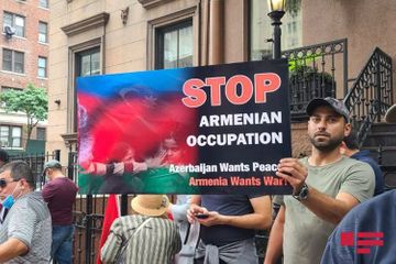 В Нью-Йорке прошла акция поддержки азербайджанской армии - ФОТО - ВИДЕО