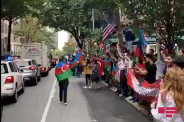 В Нью-Йорке прошла акция поддержки азербайджанской армии - ФОТО - ВИДЕО