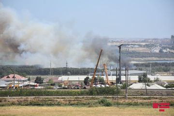 Пожар недалеко от Джейранбатанского водохранилища потушен - ВИДЕО - ОБНОВЛЕНО-2