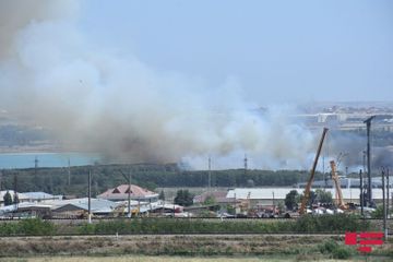 Пожар недалеко от Джейранбатанского водохранилища потушен - ВИДЕО - ОБНОВЛЕНО-2