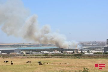 Пожар недалеко от Джейранбатанского водохранилища потушен - ВИДЕО - ОБНОВЛЕНО-2