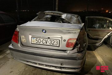 В результате ДТП в Баку погиб 1 человек, еще двое тяжело ранены - ФОТО - ВИДЕО