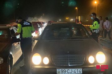 Водители на выезде из Баку вновь пытались объехать посты по грунтовым дорогам, выписаны сотни штрафов - ФОТО - ВИДЕО