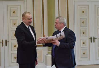 Президент Азербайджана принял губернатора Ростовской области РФ - ОБНОВЛЕНО