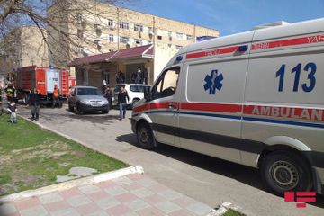 В Ширване произошел пожар в жилом здании, два человека отравились дымом - ФОТО