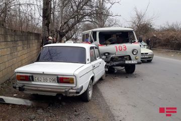 В Загатале автомобиль скорой помощи попал в ДТП, есть пострадавшие – ФОТО 