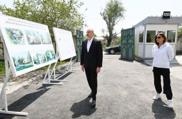 Президент Ильхам Алиев ознакомился с работой, проводимой в рамках реконструкции святилища Пирсаат Баба в Шамахы - ОБНОВЛЕНО