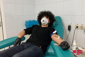 Российское представительство Фонда Гейдара Алиева провело в Москве донорскую акцию для больных коронавирусом  - ФОТО