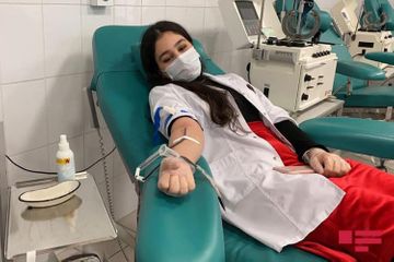 Российское представительство Фонда Гейдара Алиева провело в Москве донорскую акцию для больных коронавирусом  - ФОТО
