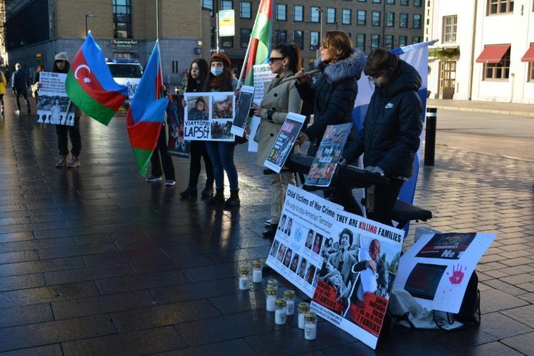 В Хельсинки прошла акция протеста  против армянского террора