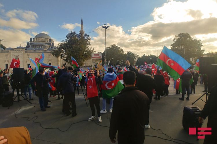В Стамбуле прошла акция по случаю освобождения от оккупации города Шуша - ВИДЕО