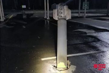 Одна из выпущенных ВС Армении ракет упала перед Мингячевирской ТЭС  - ФОТО - ВИДЕО