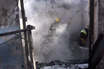 В жилом доме произошел пожар после разрыва армянского снаряда - ВИДЕО