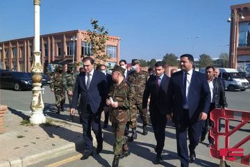 Кямаледдин Гейдаров осмотрел гражданские объекты, разрушенные в результате армянской провокации в Гяндже