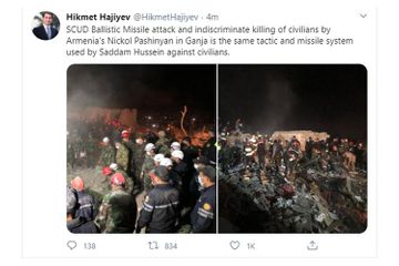 Хикмет Гаджиев: Пашинян повторяет тактику, которую использовал против мирных жителей Саддам Хусейн